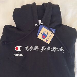 Champion x Sign Kid Hoodie - Size Large